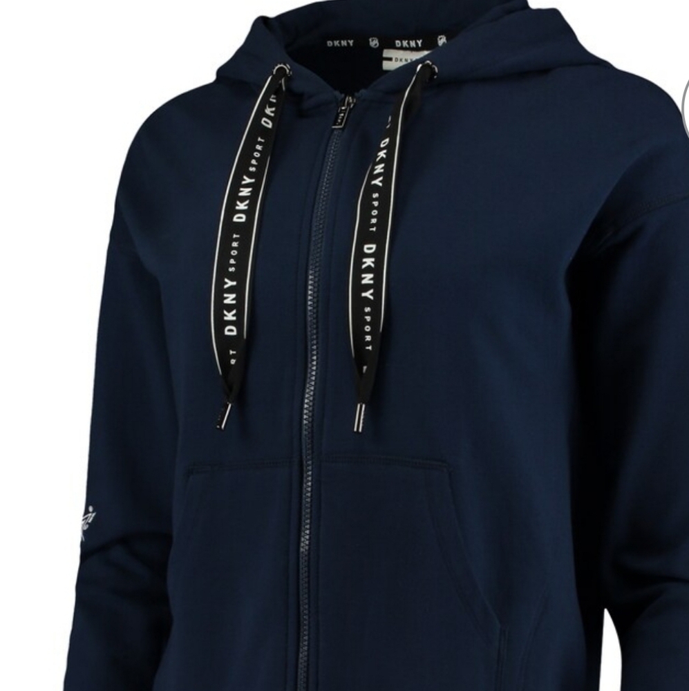 Women's Colorado Avalanche Dkny Sport Navy Zoey Full-Zipper Size Large